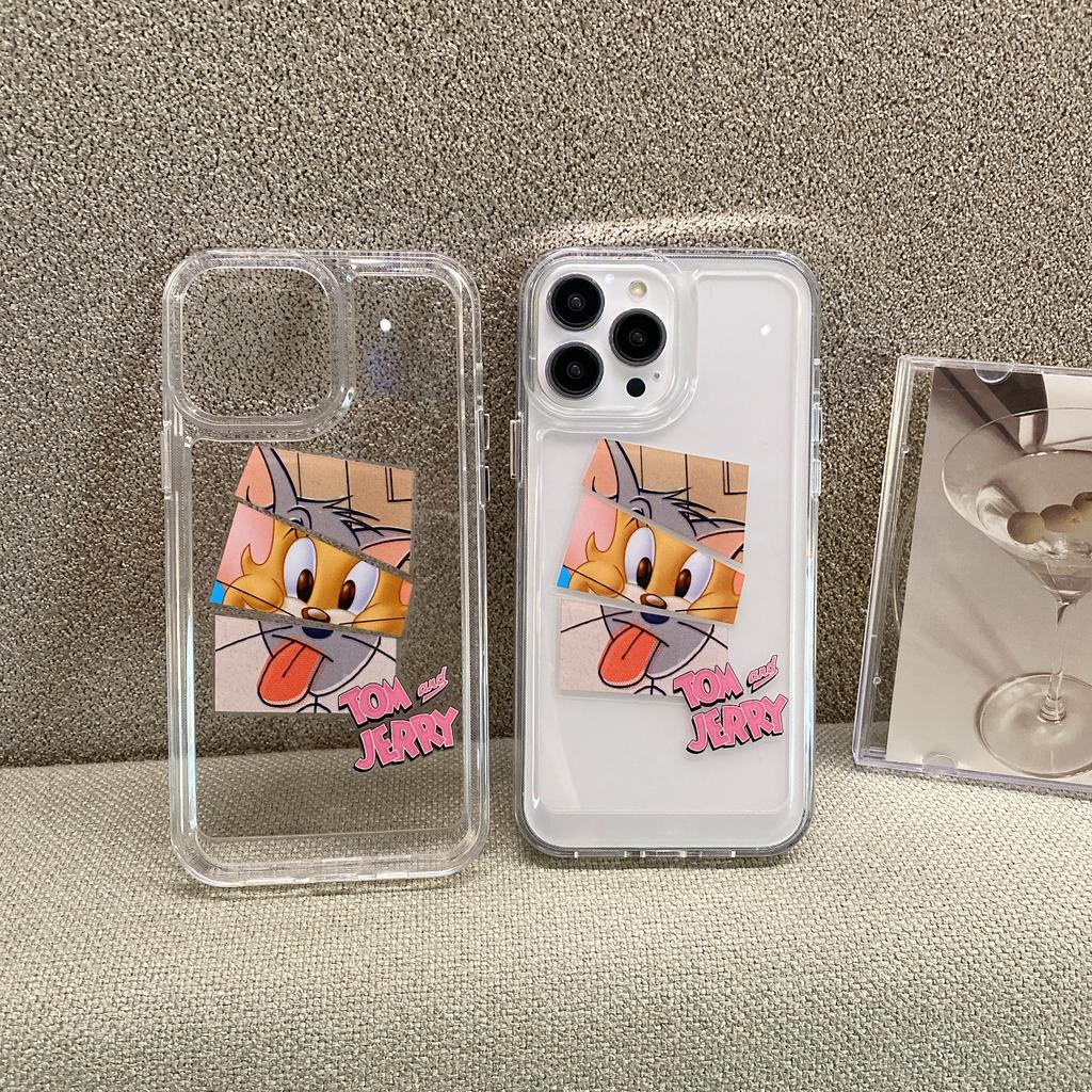Ốp Điện Thoại Mềm Hình Tom Và Jerry Cho iphone 13promax 12 11 7plus X XR 8 7