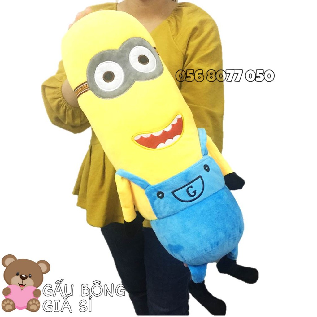 THÚ NHỒI BÔNG MINION GỐI ÔM HÌNH MINION (60cm) CHO BÉ 1 TUỔI