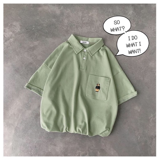 Áo thun có cổ tay lỡ form rộng in chữ