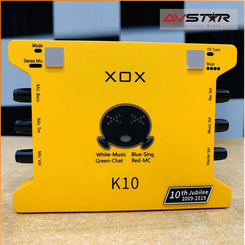 Sound Card K10 XOX Thu Âm Livestream Hát Karaoke Online Chuyên Nghiệp, Chính Hãng Giá Rẻ Bảo Hành 1 Năm