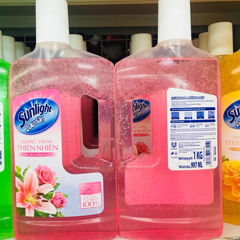 [SIÊU RẺ] Nước lau sàn Sunlight chai 1kg.Dung dịch lau sàn Sunlight. Chất lau sàn Sunlight {HƯƠNG THƠM DỊU NHẸ}