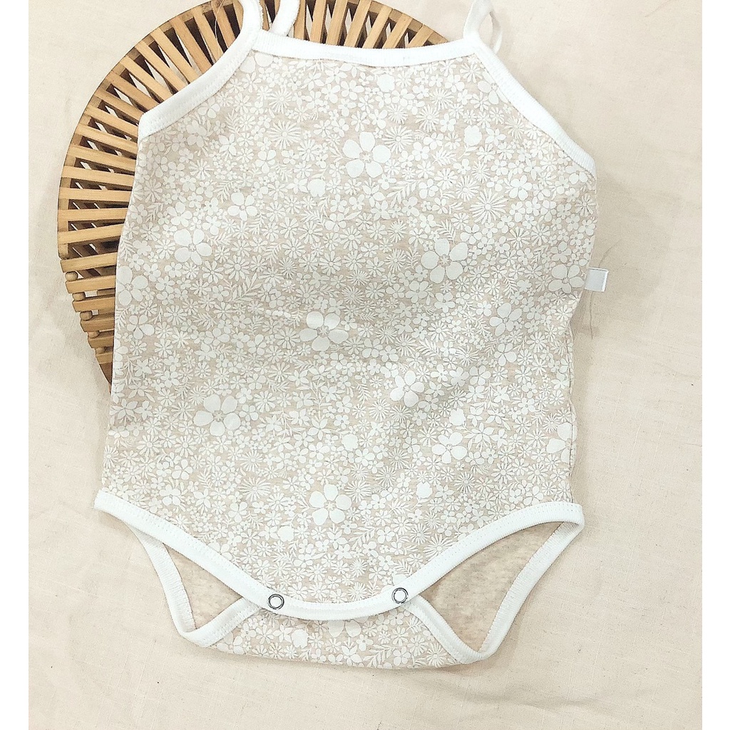 Bodysuit cho bé sơ sinh 6 tháng đến 2 tuổi giá rẻ kiểu hàn quốc chất thun cotton in hoa nhí thoáng mát mềm mịn BABY112