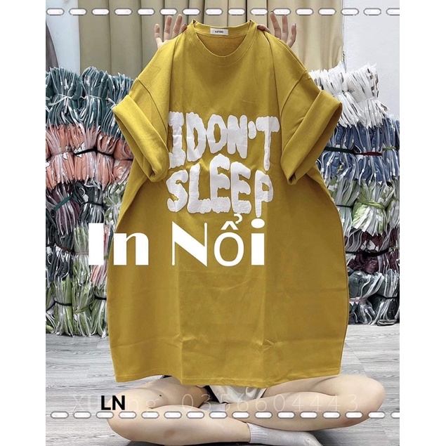 Áo phông idon sleep chữ to LN12