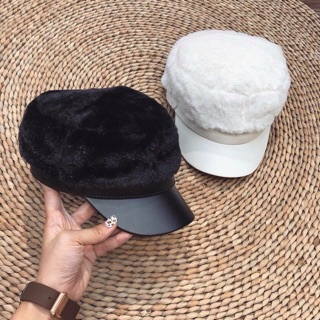 mũ nồi lưỡi trai lông