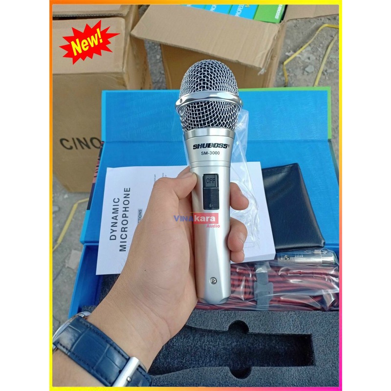 🎤⚡MICRO CÓ DÂY SHUBOSS SM 3000 CHÍNH HÃNG, LOẠI CAO CẤP, CỦ MICRO TỐT, HÁT NHẸ, CHỐNG HÚ - Mic Shure 959