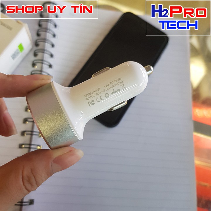 Tẩu sạc trên xe hơi Lecun HC-20 3.1A 2 CỔNG USB