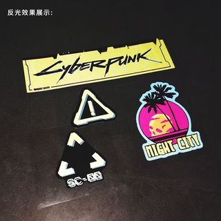 Miếng dán phản quang trang trí xe hơi/xe máy cyberpunk2077