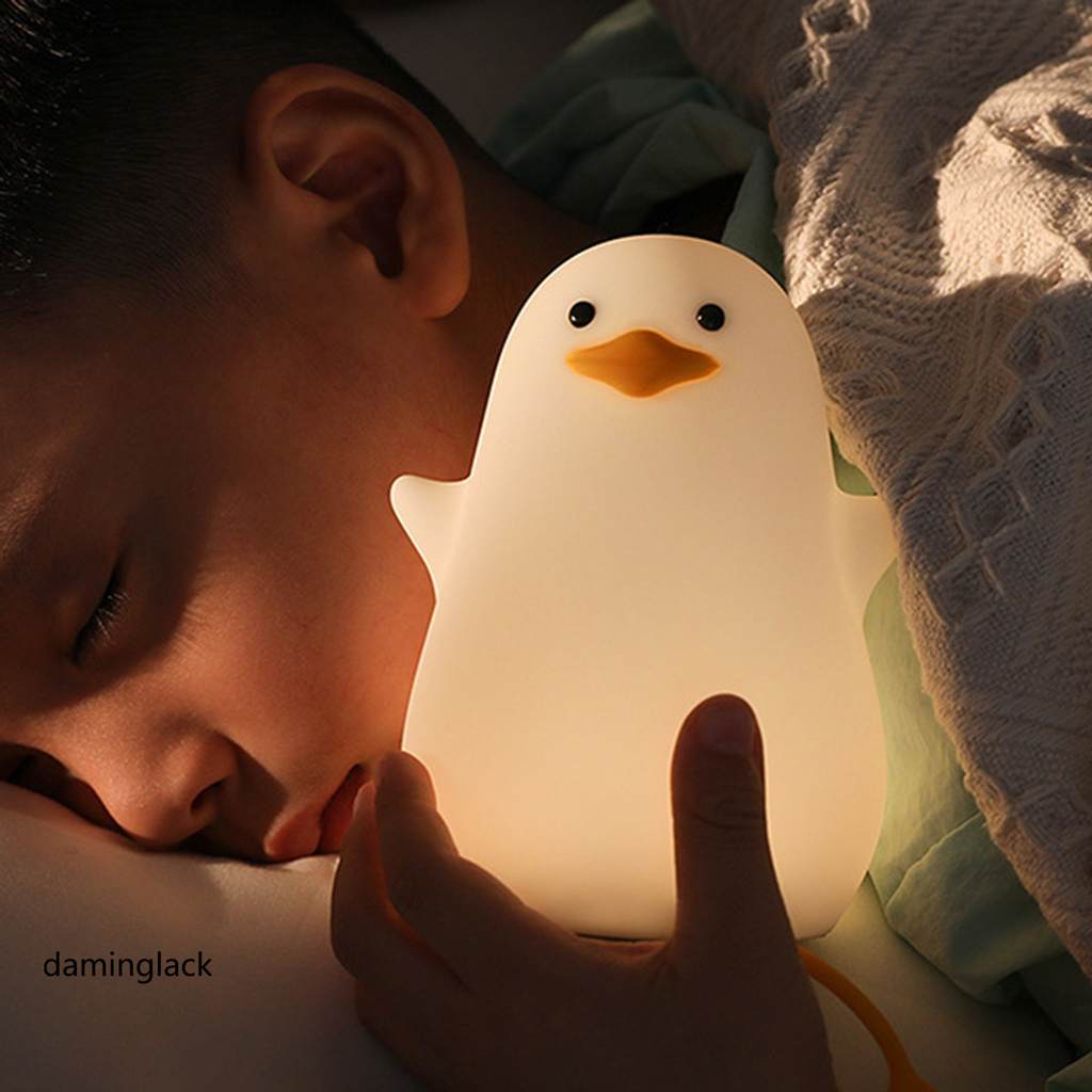 daminglack Duck Shape LED Lamp Silicone Touch Night Light for Home Decor