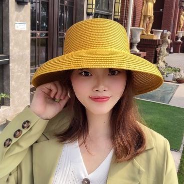 PVN49774 Nón Cói Chuông Trơn Đầu Vuông Chất Cói Đan Dày Nhiều Màu Cho Nữ Giá Rẻ