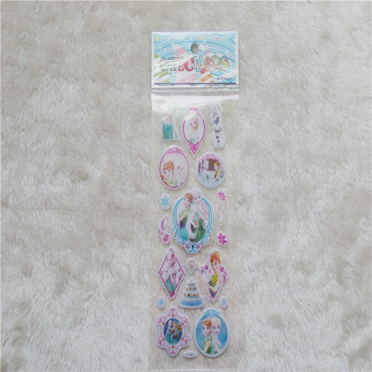 Bộ 5 Tấm Hình Dán Công Chúa Elsa Và Anna 3d