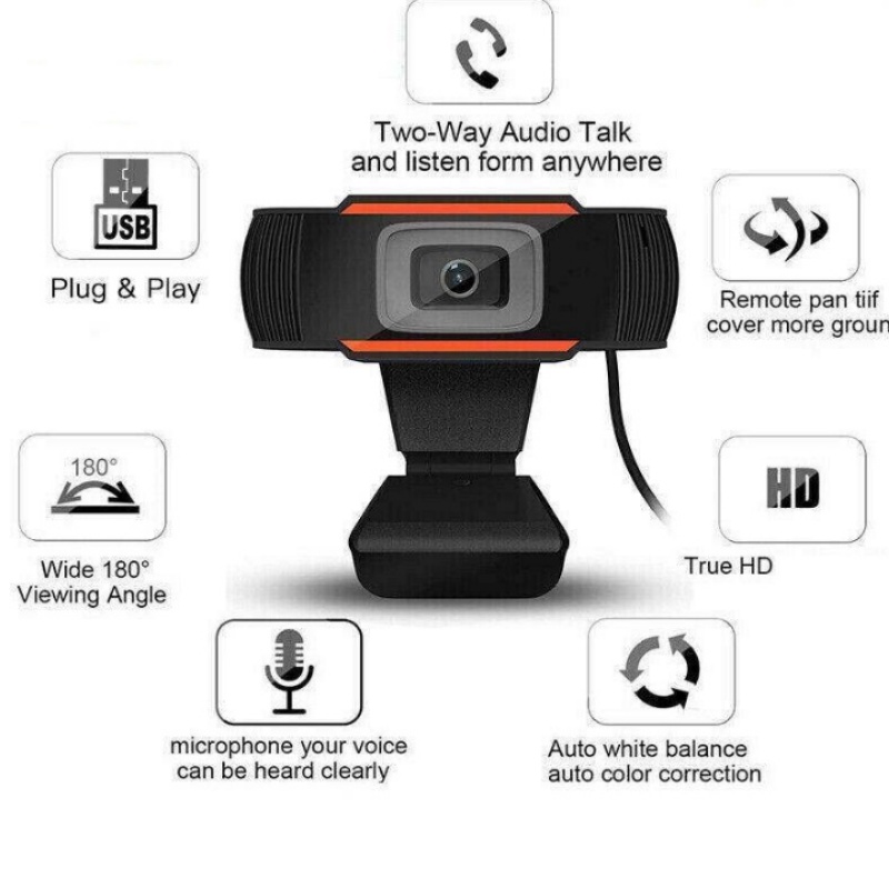 Webcam Máy Tính Có Mic Hỗ Trợ Học Online Livestream Và Làm Việc Hình Ảnh Âm Thanh Rõ Nét - Bảo Hành 12 Tháng