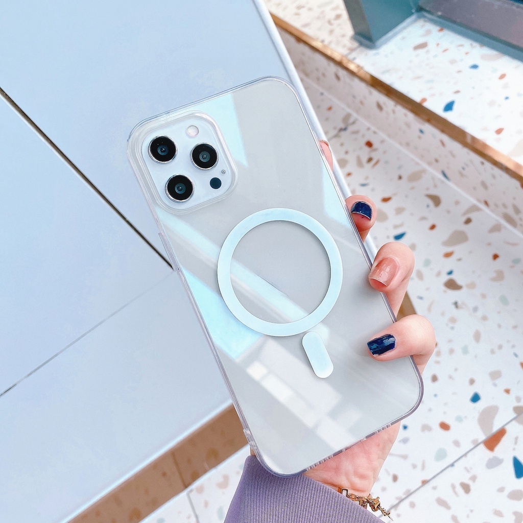 Ốp lưng trong suốt từ tính Magnetic Case Chống Sốc Cao Cấp Cho for iPhone  14 Pro Max 11 12 13 Pro Max 13 Mini, hỗ trợ sạc không dây