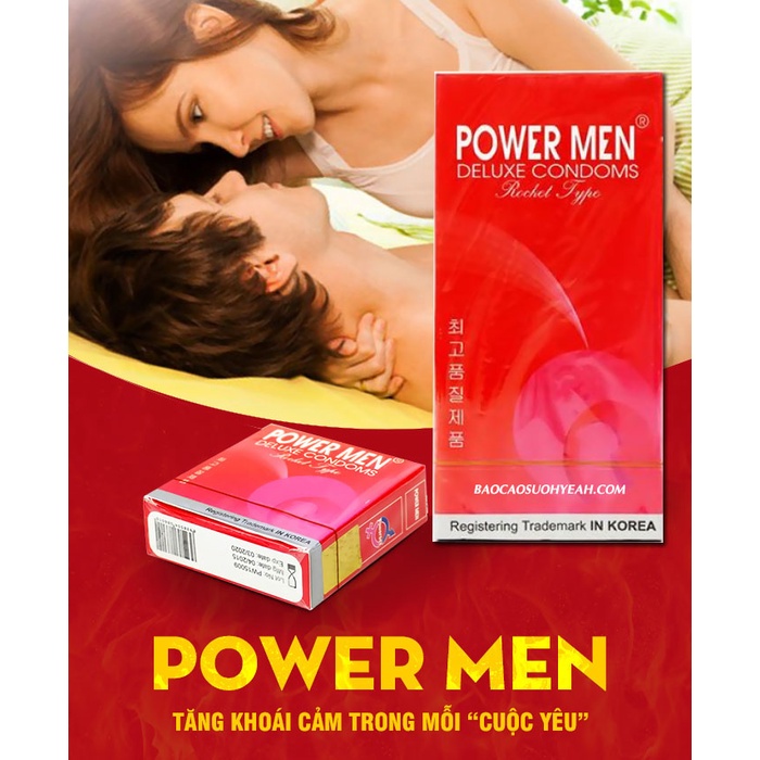 Bao cao su Power Men ROCKET, bao cao su bi gân gai lớn kéo dài thời gian quan hệ