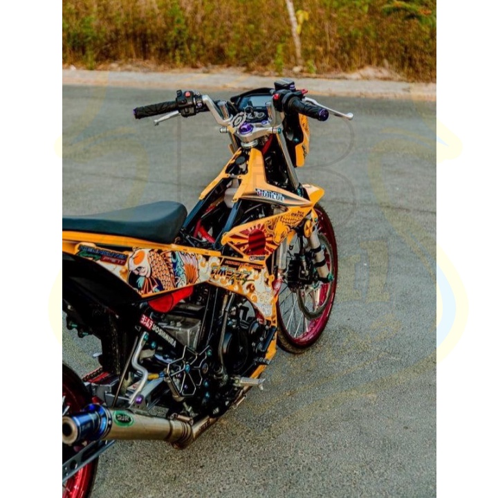 ( Quí khách vui lòng mang ra tiệm cho thợ dán ) Tem raider fi cá chép vàng