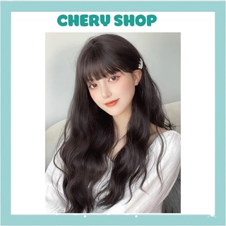 Tóc giả nguyên đầu xù ❤️❤️ FREESHIP ❤️❤️ nguyên đầu xoăn xù 3 trục kèm lưới trùm mã 8102K