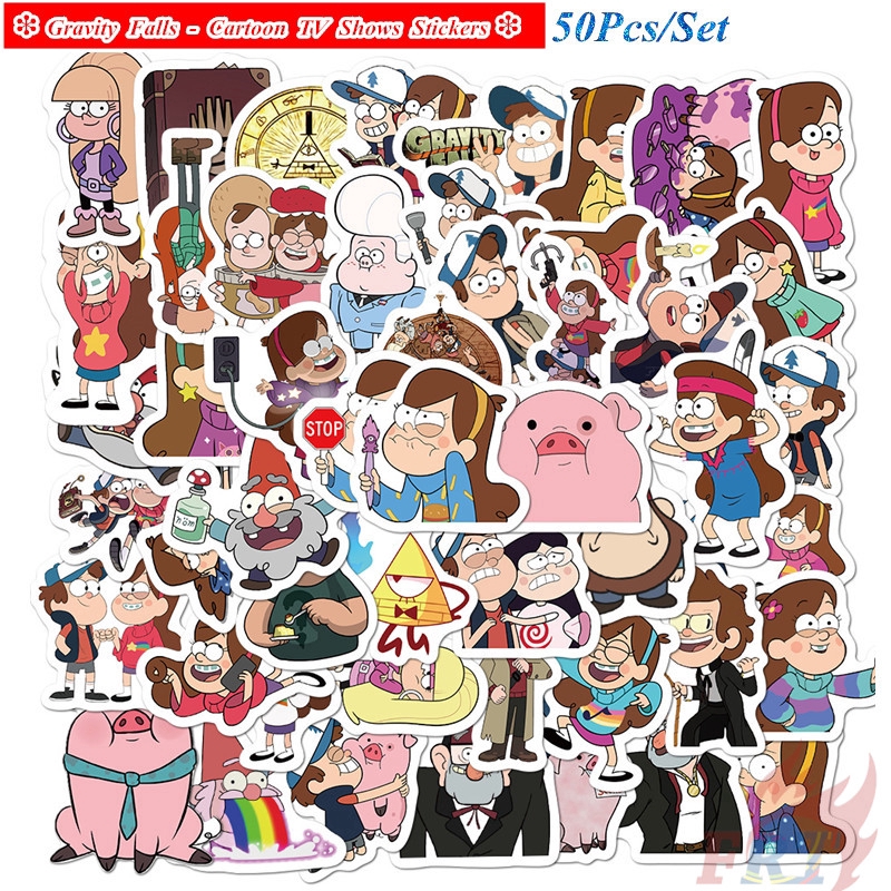 Set 50 Miếng Dán Trang Trí Hình Nhân Vật Trong Gravity Falls 01