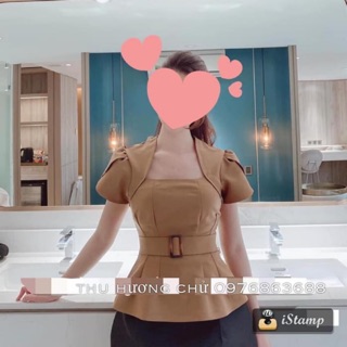 ÁO NÂU KAKI TAY BÚP SEN