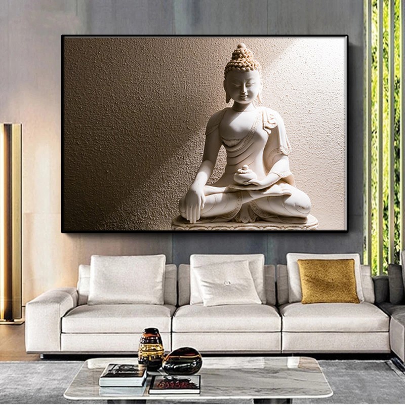 Tranh treo tường HD in hình Phật nghệ thuật trang trí nhà cửa