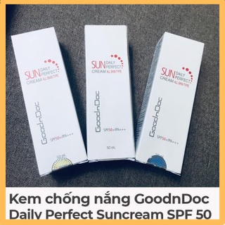 [GoodnDoc] Kem chống nắng dưỡng sáng da ngừa lão hóa 3 in 1 Goodndoc Daily Perfect Suncream SPF 50+/PA+++ 50ml