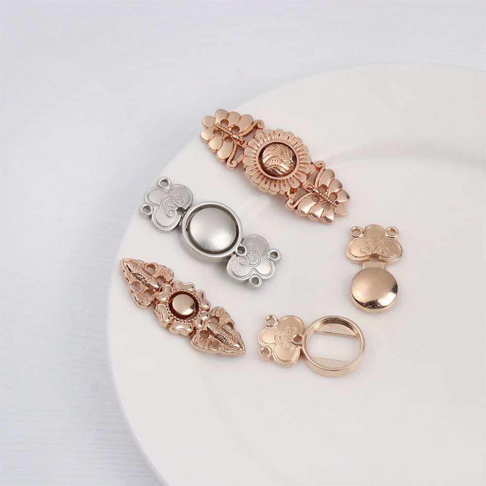 Set 5 Kẹp Giữ Khăn Choàng/Áo Khoác Cardigan Bằng Kim Loại 5 Kiểu Dáng Phong Cách Retro