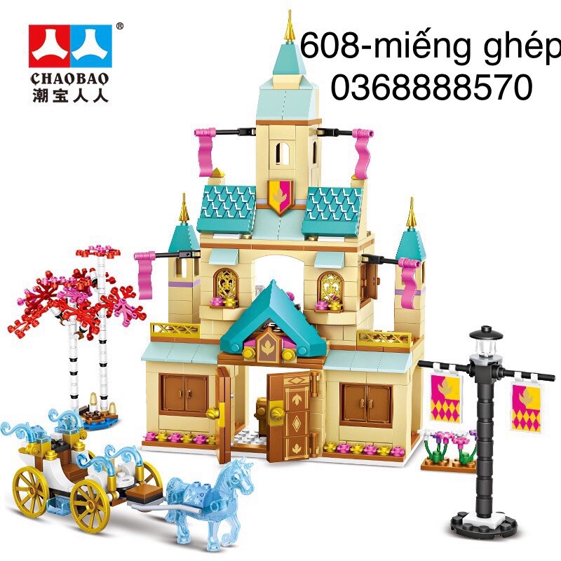 Lego con gái 608 miếng ghép 3D- cung điện Hoàng gia