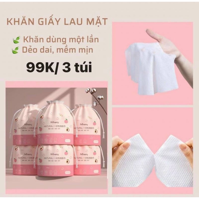 TÚI 40 KHĂN LAU MẶT DÙNG MỘT LẦN