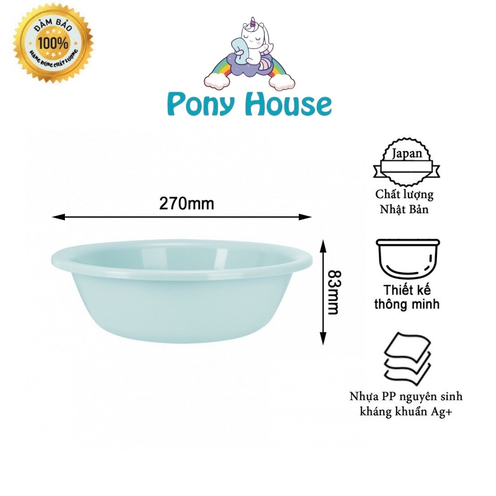 Chậu rửa mặt cho bé , thau nhựa rửa mặt cho bé tắm gội đầu Notoro inochi size 27-32cm