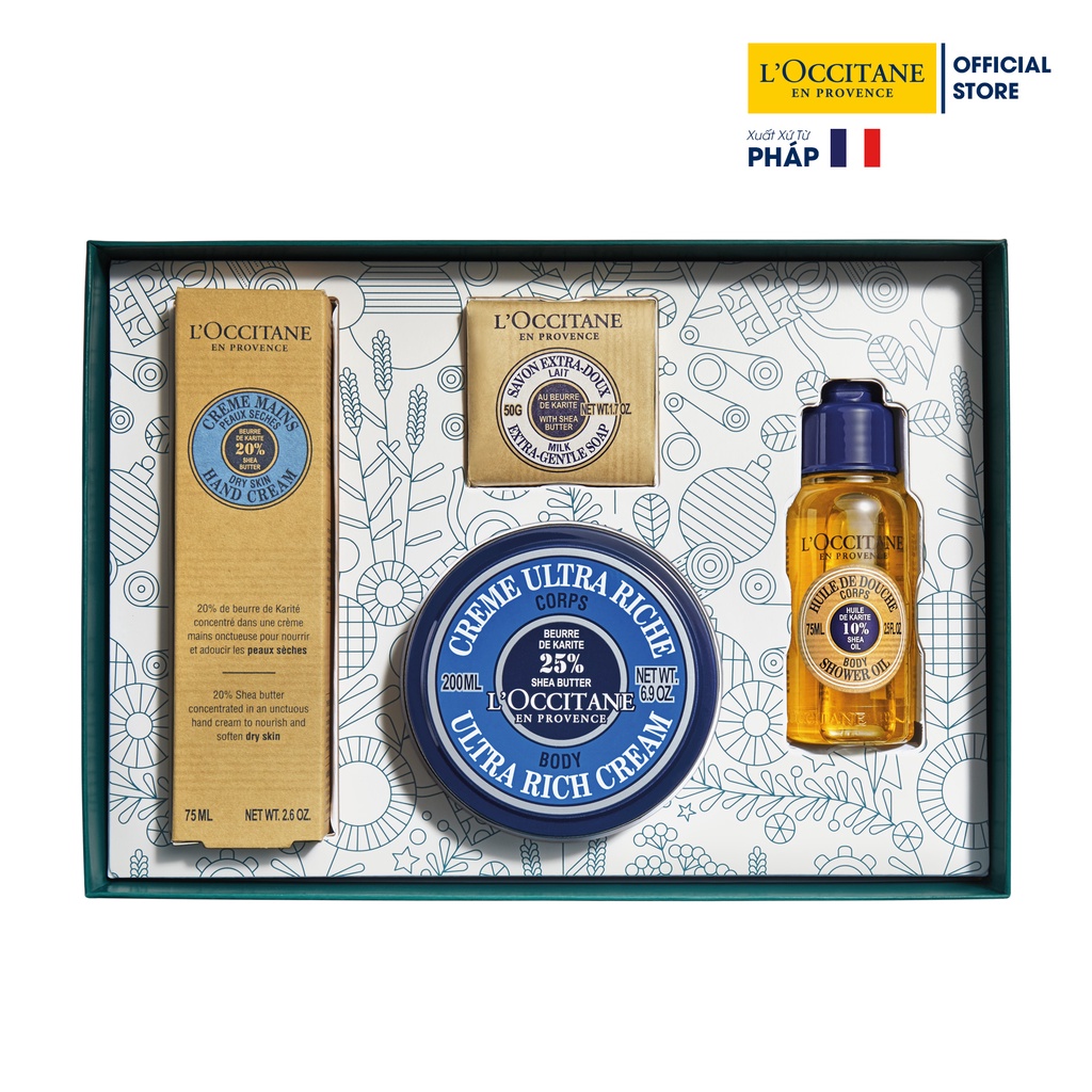 Bộ sản phẫm chăm sóc cơ thể Bơ Đậu Mỡ ( phiên bản giới hạn ) Shea Butter L'Occitane