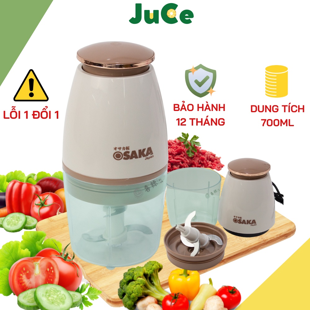 Máy Xay Đa Năng OSAKA Nắp Đồng Cao Cấp, Máy Xay Thịt Cá Rau Củ - Xay Sinh Tố - Xay Đá