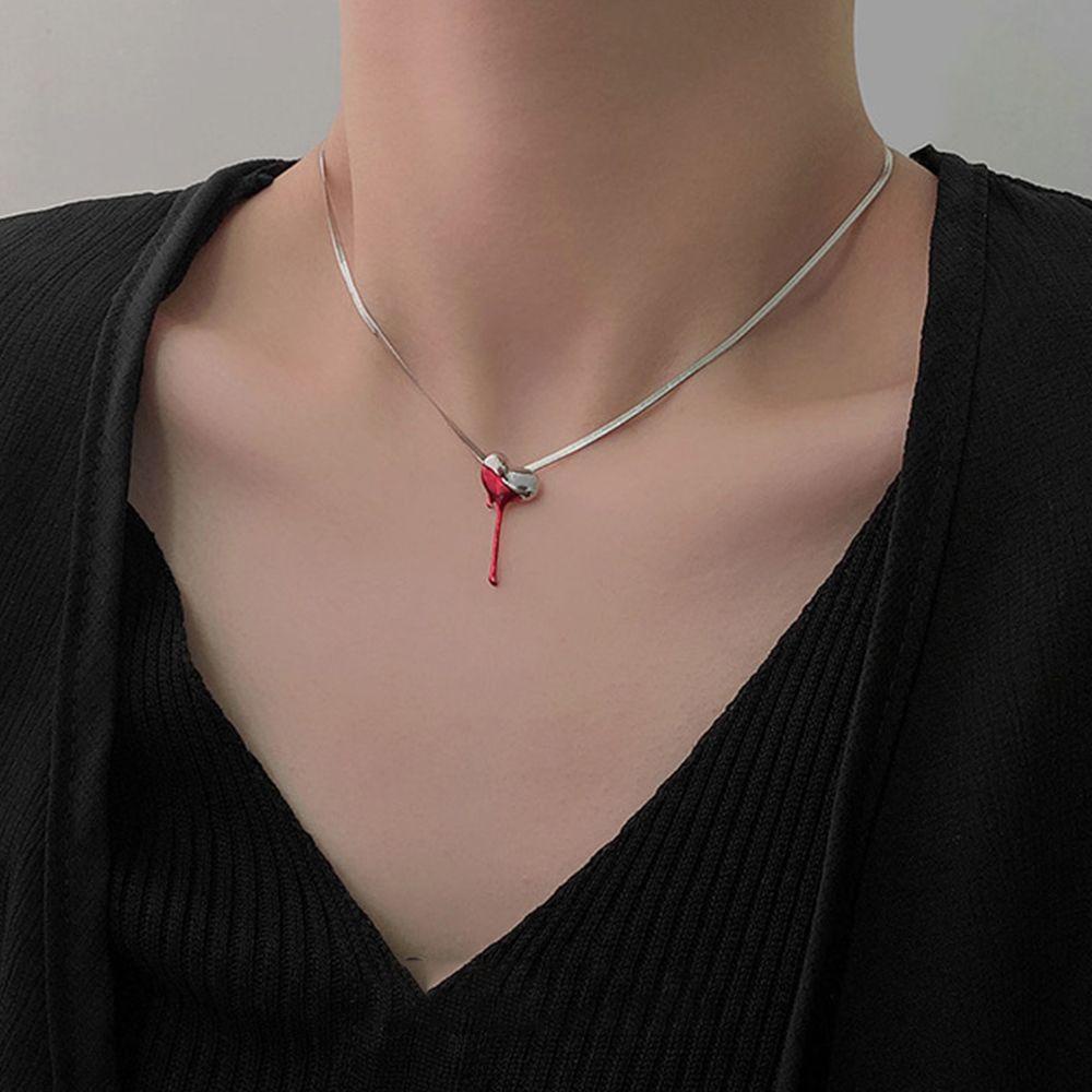 VANES1 Vòng cổ Thép Titan Mặt Hình Xương Rắn Sáng Tạo Cho Nữ