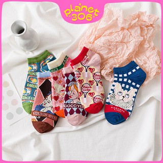 Vớ ngắn - tất - ngắn ngắn thấp cổ hoạ tiết BST hoạt hình dễ thương