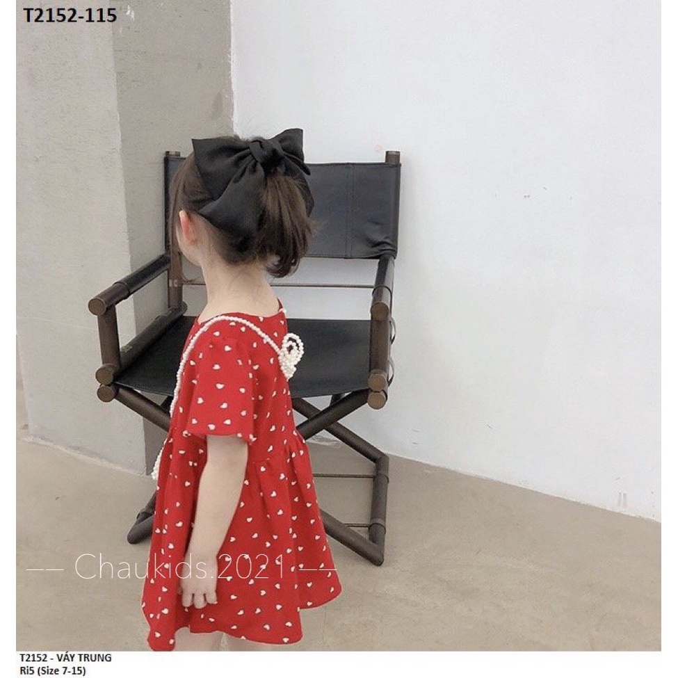 Váy đỏ chấm bi cho bé gái 6-16kg