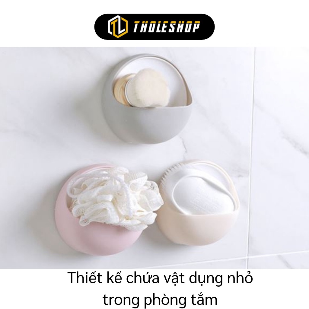 [SGD] Kệ Đựng Xà Phòng - Giá Đỡ Xà Phòng, Bông Tắm Hình Tròn Dán Tường Có Lỗ Thoát Nước 7752