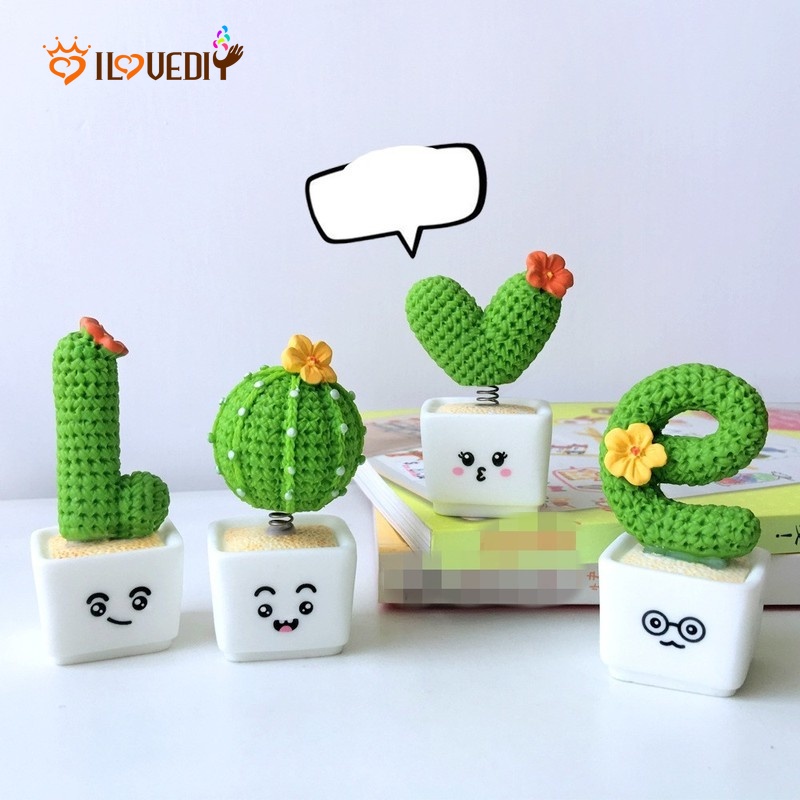 Chậu Cây Xương Rồng Nhân Tạo Mini Bằng Nhựa Sáng Tạo Trang Trí Nhà Cửa / Văn Phòng