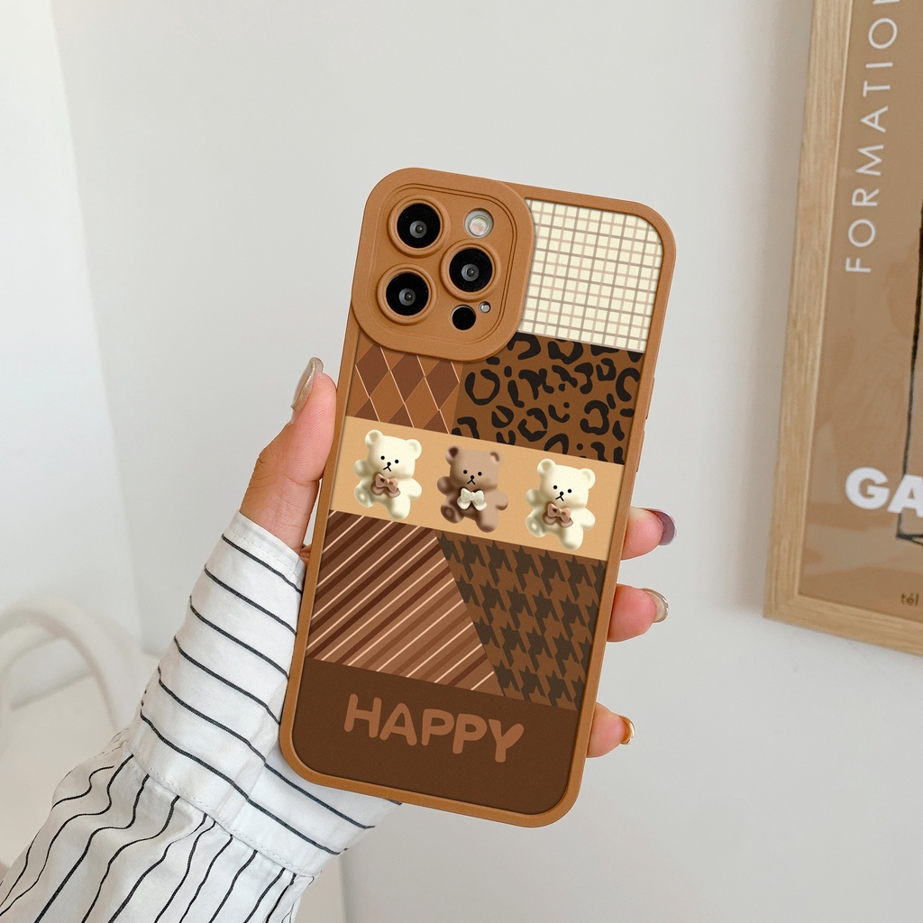 Ốp lưng iphone cạnh vuông lỗ camera bear smlie 6/6splus/7/7plus/8/8plus/x/xr/xs/11/12/13/pro/max/plus/promax-Awifi U4-6 | BigBuy360 - bigbuy360.vn
