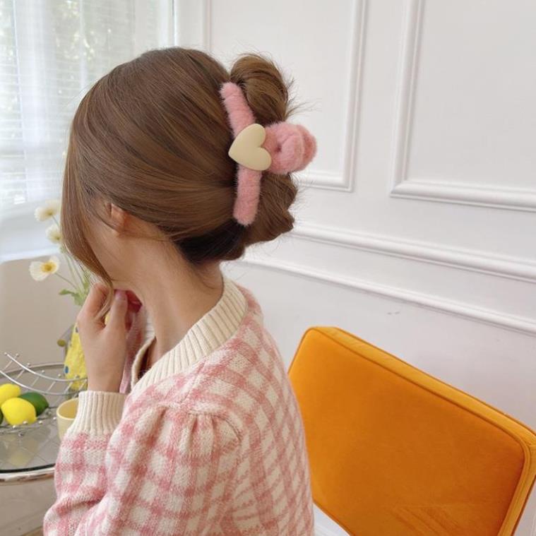 Cặp tóc nữ - kẹp tóc lông retro sang trọng PK_Linhleo