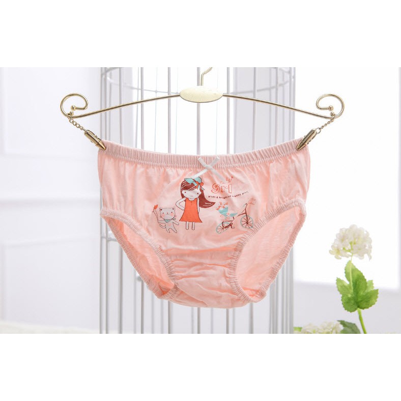 Bộ 5 quần lót bé gái Hàn Quốc vải cotton mẫu cô gái cute siêu dễ thương phù hợp với mọi lứa tuổi HIKITO T05