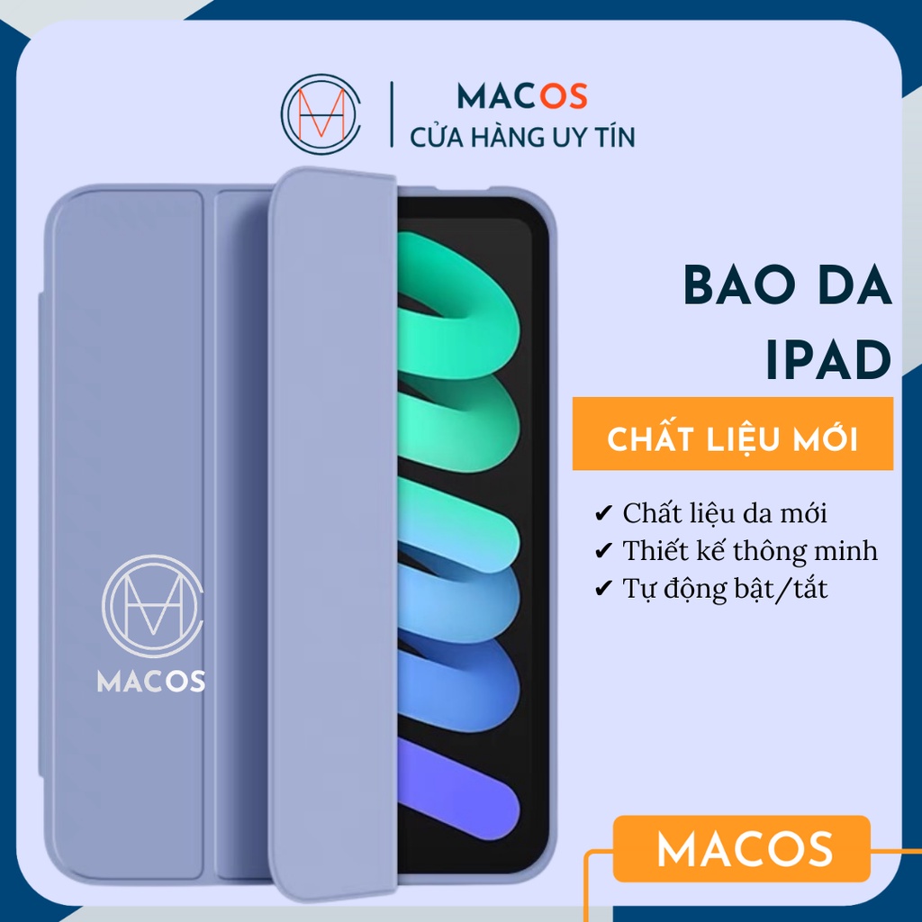 Bao Da Ipad 2/3/4 Air 3/4 Case Ốp Silicon Gen 5/6/7/8 10.2 10.5 9.7 Mini 2/3/4/5 (Chất liệu mới) (AB06)