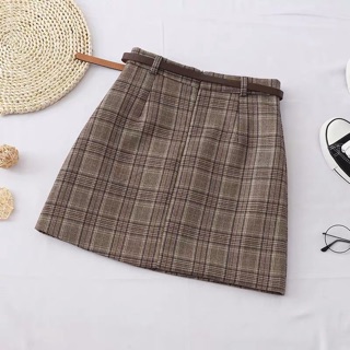 Chân váy kẻ caro basic