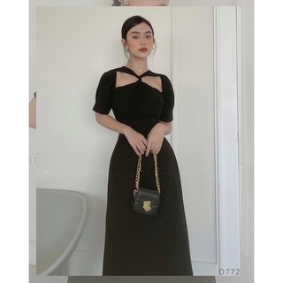 Đầm maxi xoắn ngực so hot