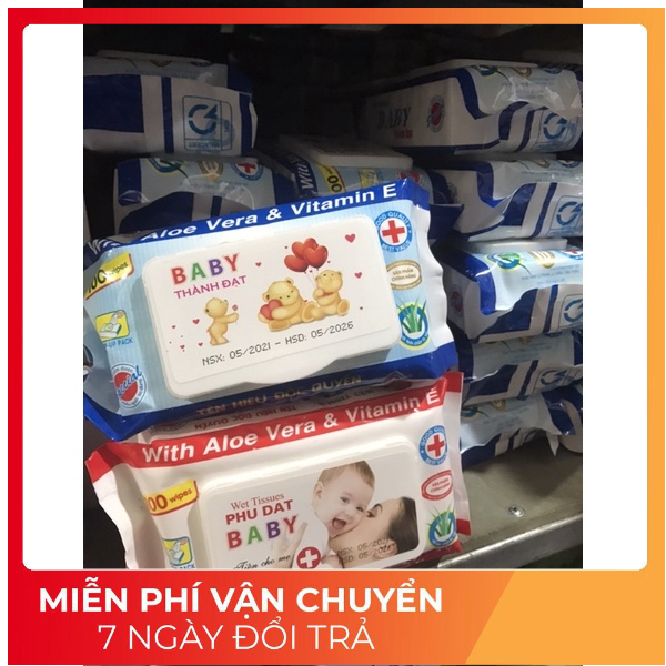 Khăn ướt, giấy ướt Baby Thiên Phúc 100 tờ không mùi Chính Hãng