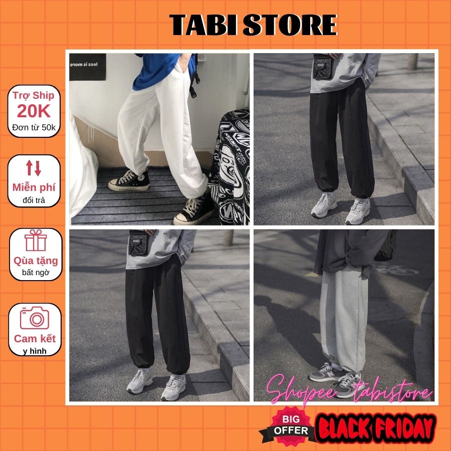 Quần jogger dưới 68kg tabistore - Trơn bó ống chun