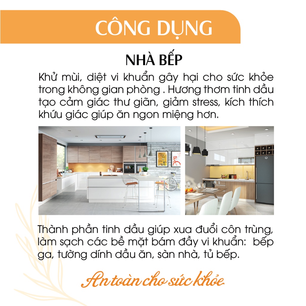 Xịt nhà bếp tinh dầu 24Care - Xịt lau chùi bếp, bề mặt dính bẩn, diệt vi khuẩn, khử mùi không khí