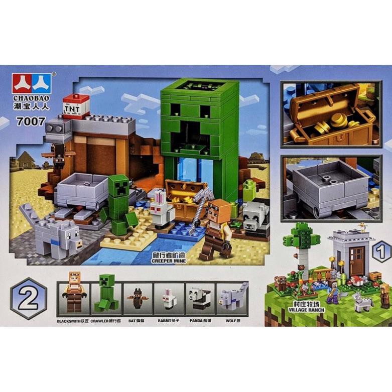 MINECRAFT_ Lego minecraft Mỏ Đá MY WORLD ( 200 miếng )