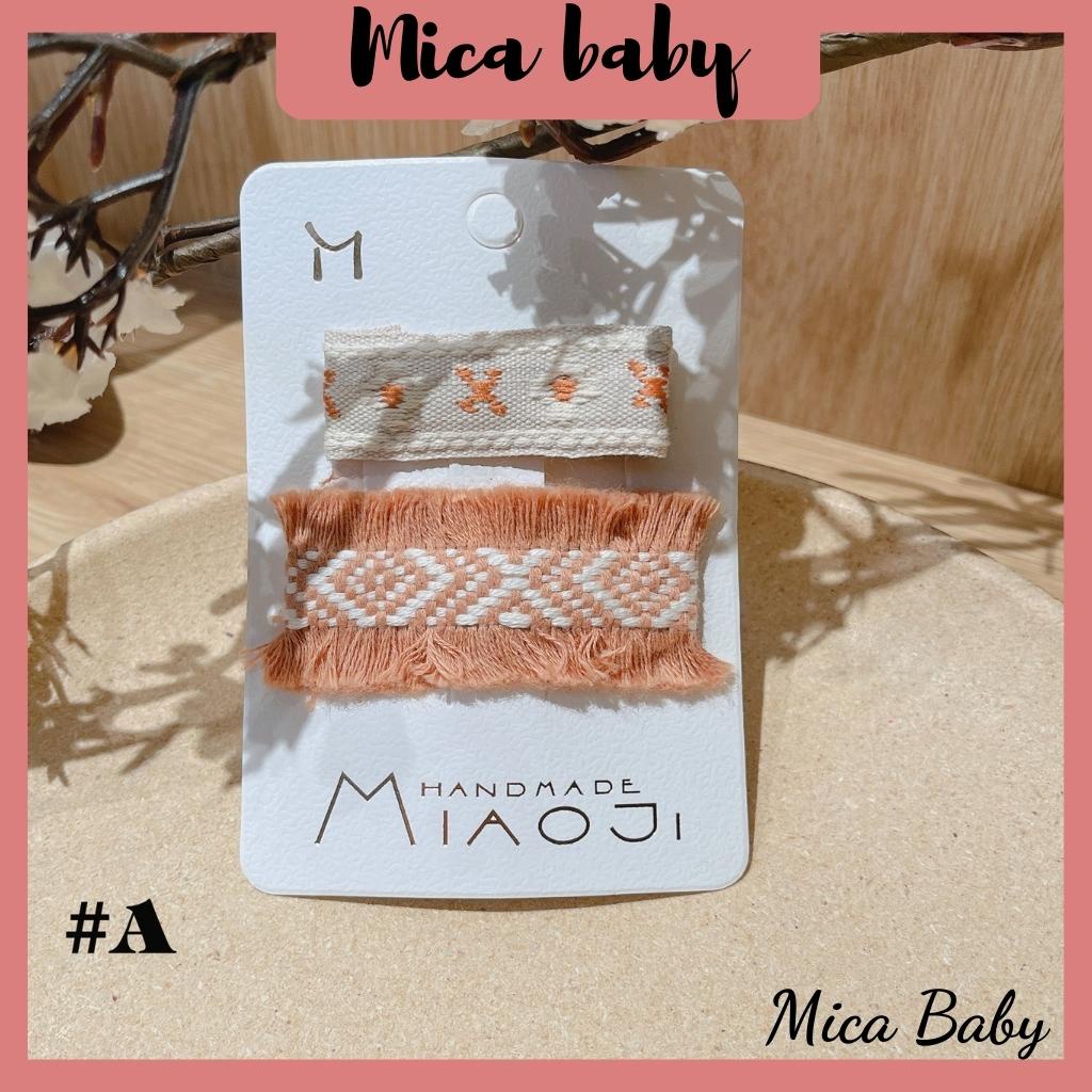 Set hộp kẹp, thun cột tóc hình động vật nhỏ đáng yêu cho bé Mica baby KT17