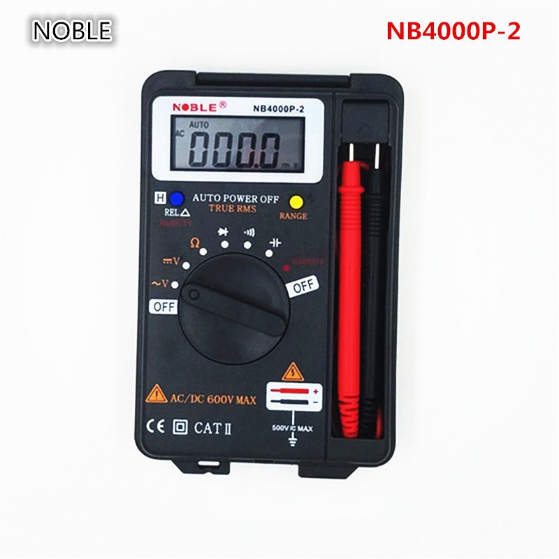 Đồng hồ đo vạn năng Noble NB 4000P-2, tự động chuyển thang đo, bỏ túi tiện dụng, điện trở, điện áp, dòng AC, DC, Tụ điện