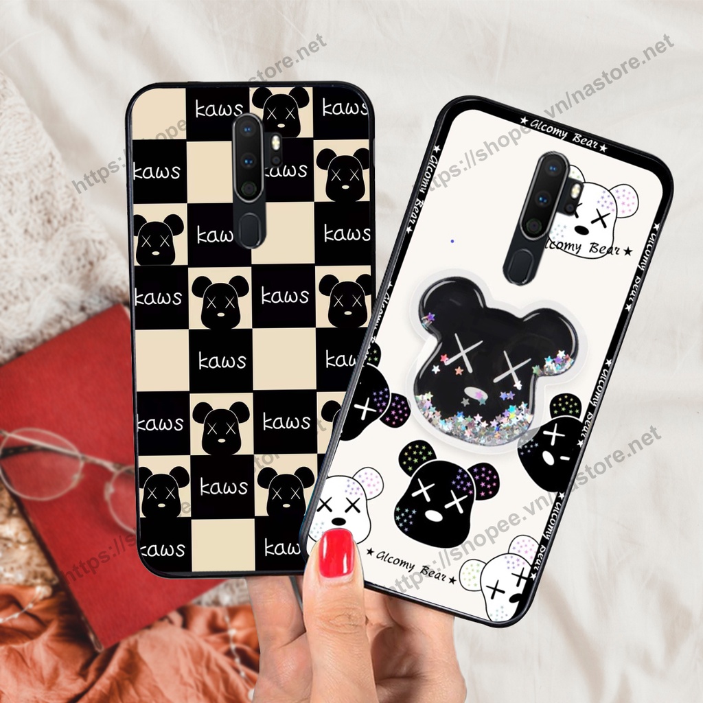 Ốp lưng Oppo A5 2020 / A9 2020 trái tim họa tiết caro, mikey họa tiết beabrick kaws cute