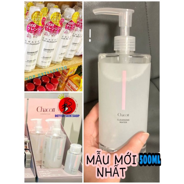 NƯỚC TẨY TRANG CHACOTT CLEANSING WATER NHẬT BẢN 500ml | BigBuy360 - bigbuy360.vn