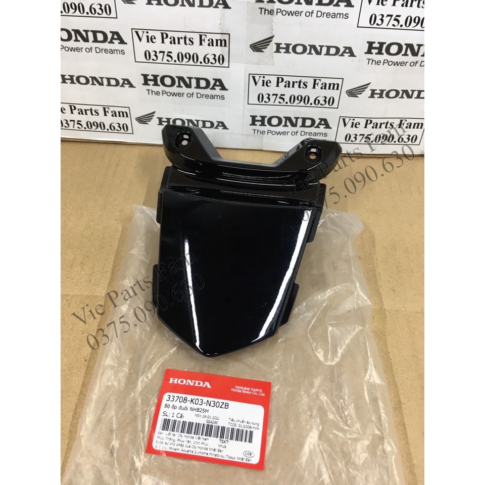 Ốp đuôi sau, mu rùa, ốp trên đèn hậu Wave RSX Fi 2014-2023 , din Honda 100%