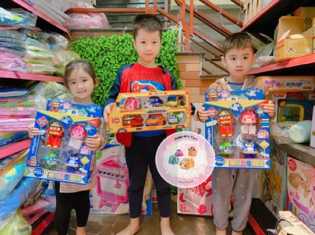 LOẠI TO_Bộ 6 xe Robot car poli biến hình cảnh sát_kèm video&ảnh thật no.868-9